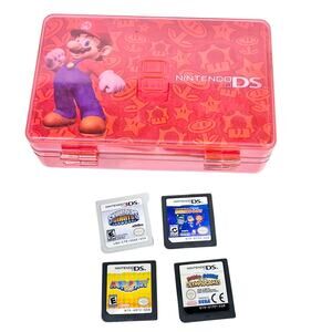 Nintendo DS Case Video Game Lot Mario Party Mario & Sonic Skylanders Umizoomi